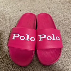 Polo by Ralph Lauren Bright Pink Slides
